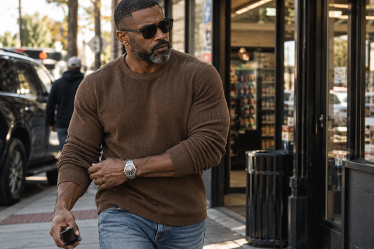 Keep it Casual Waffle-Knit Crewneck
