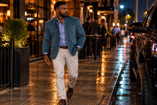 BLUE IS YOUR COLOR — Button-Up Blazer