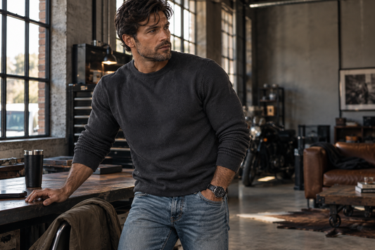 TALL, DARK & HANDSOME — Textured Crewneck