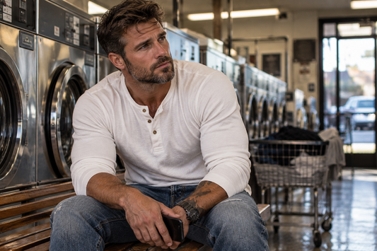 ONE MORE BUTTON Long-Sleeve Henley